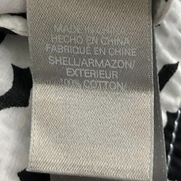 Liz CLAIBORNE - 100% Cotton Black & White Fully Lined A-Line Midi Skirt - Size 8 - Picture 5 of 6